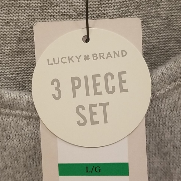 💕LUCKY BRAND💕 Pajama Set (3 Piece) Stars L NWT - Picture 6 of 12